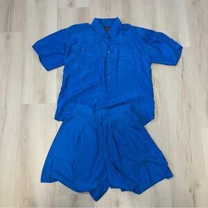 Swell Silk Blue Shirt and Shorts Set